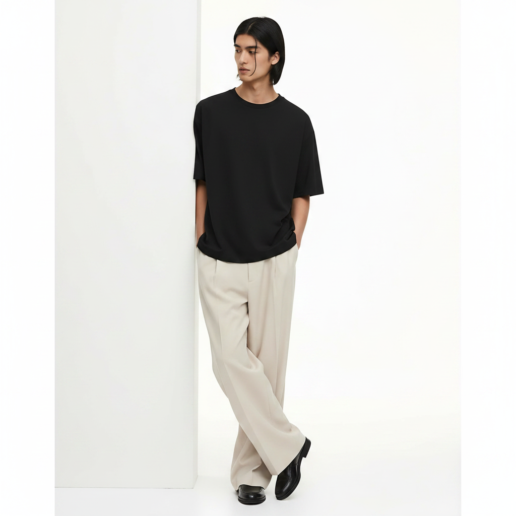 Cooling Performance Top on model - Black Tee front view
