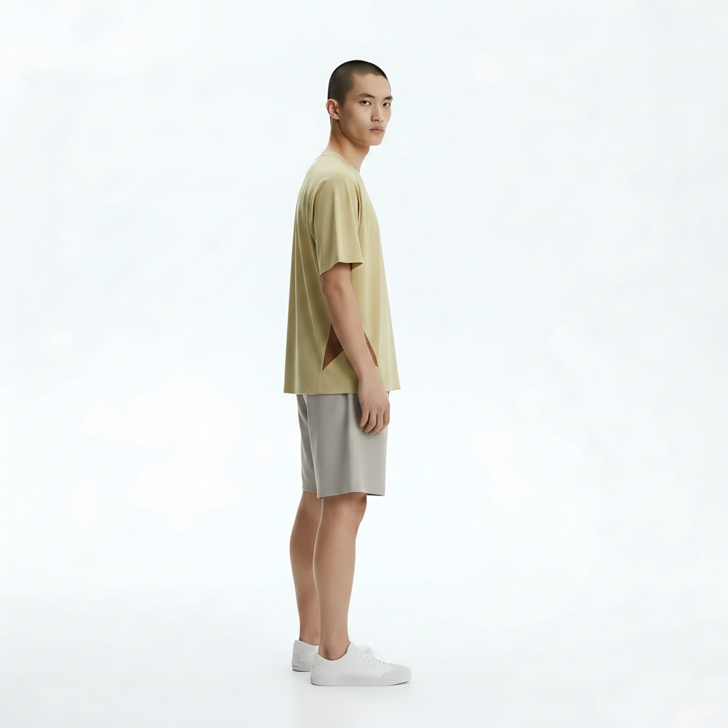 Outdoor Performance T-Shirt on model - Yellow front view