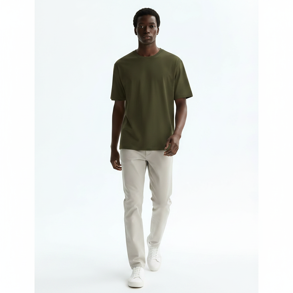 Cool Touch T-Shirt on model - Green front view