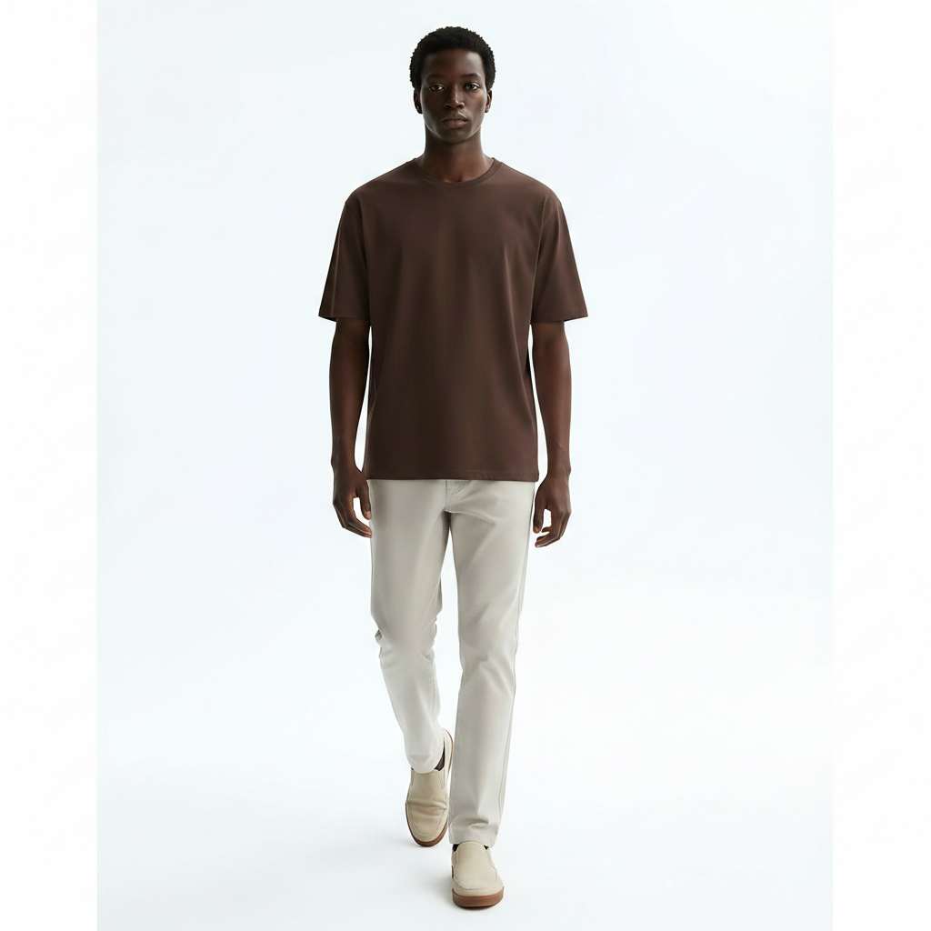 Cool Touch T-Shirt on model - Brown front view