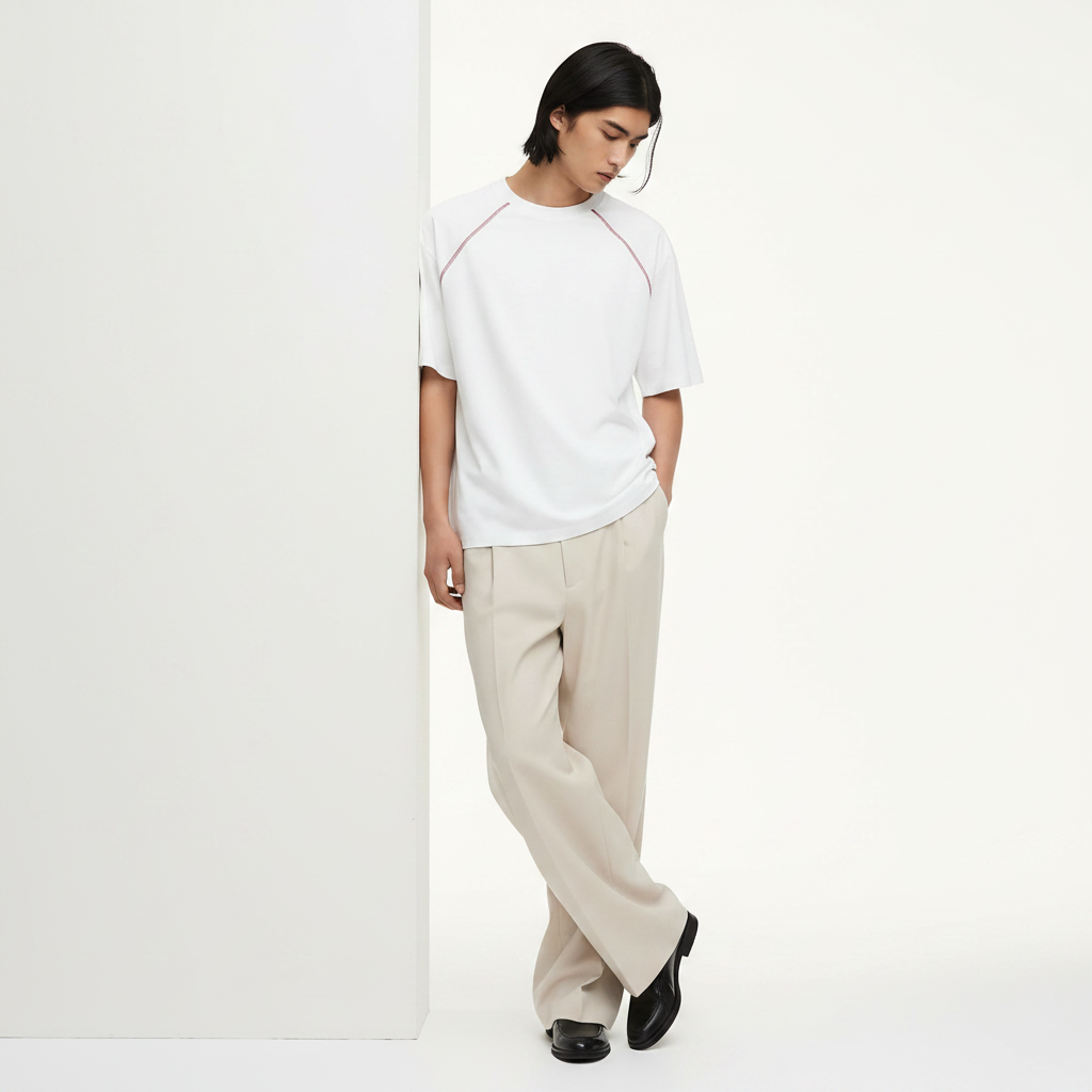 Cooling Performance Top on model - White Sport Tee front view