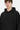 Heavyweight Polyester Hoodie - Black hood opening and shoulder detail