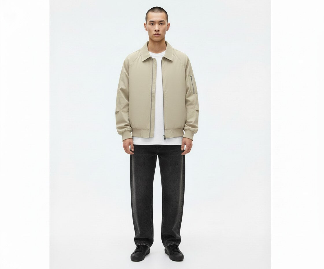 Drizzler Jacket in khaki, front view