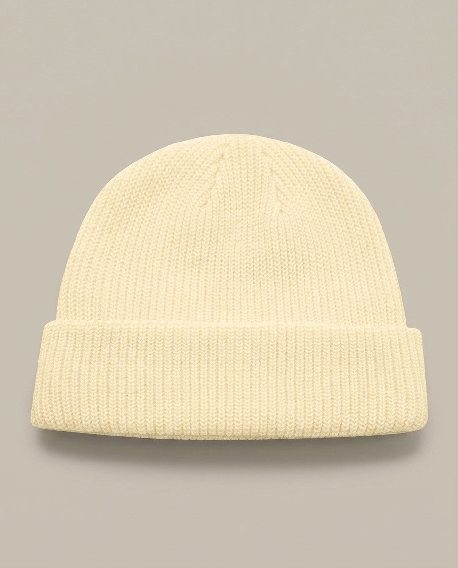 Fisherman Beanie in Off White