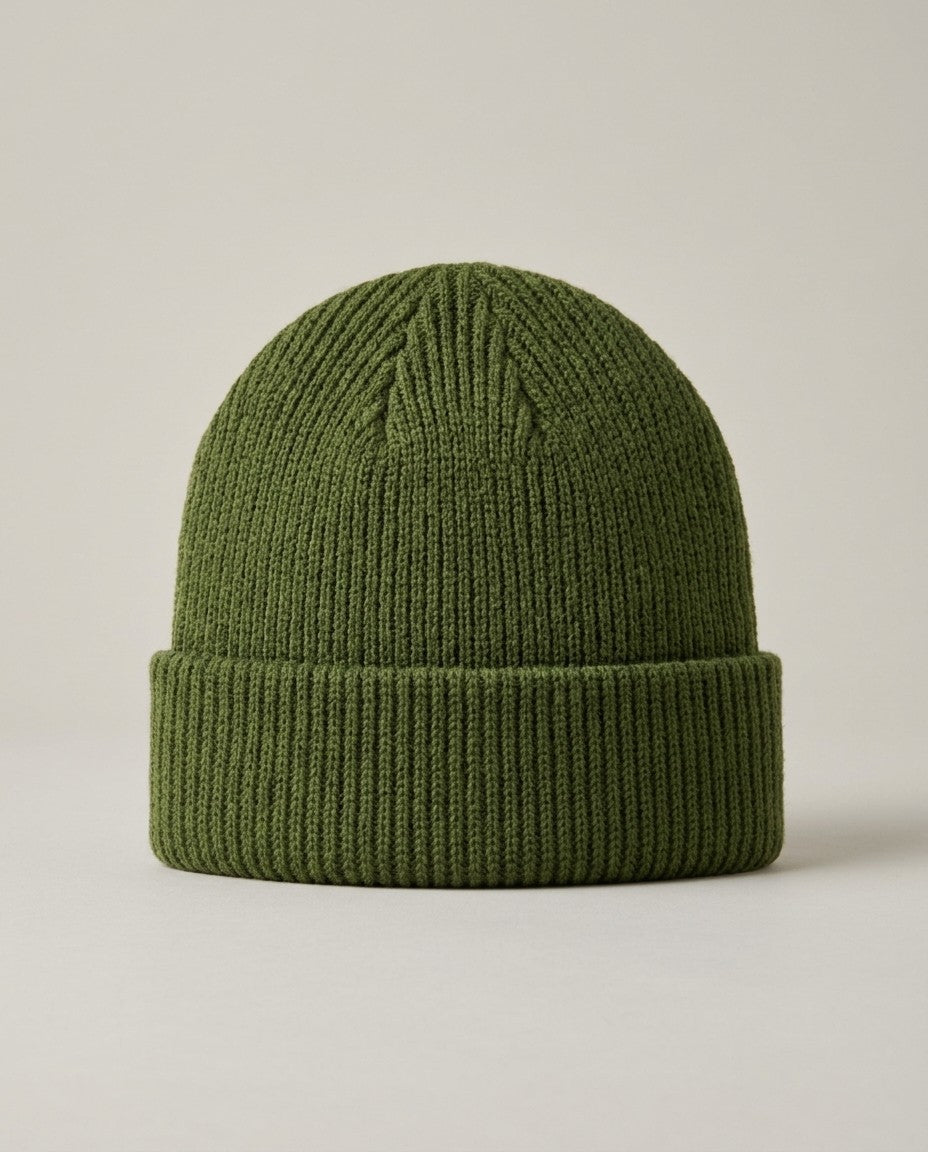 Fisherman Beanie in Army Green
