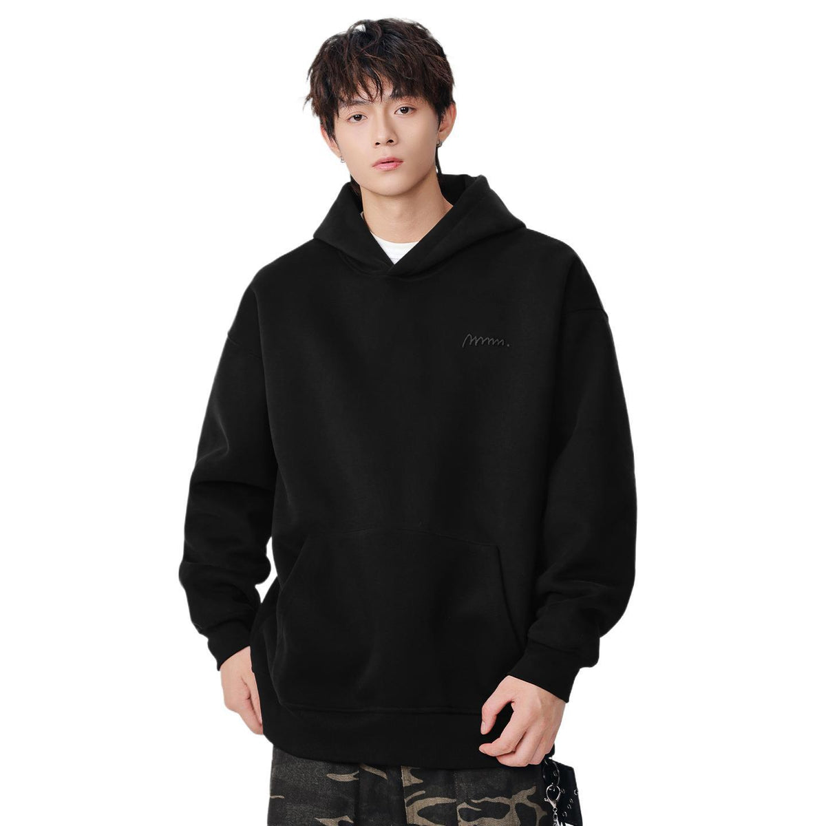 Heavyweight fleece hoodie for men, view 5