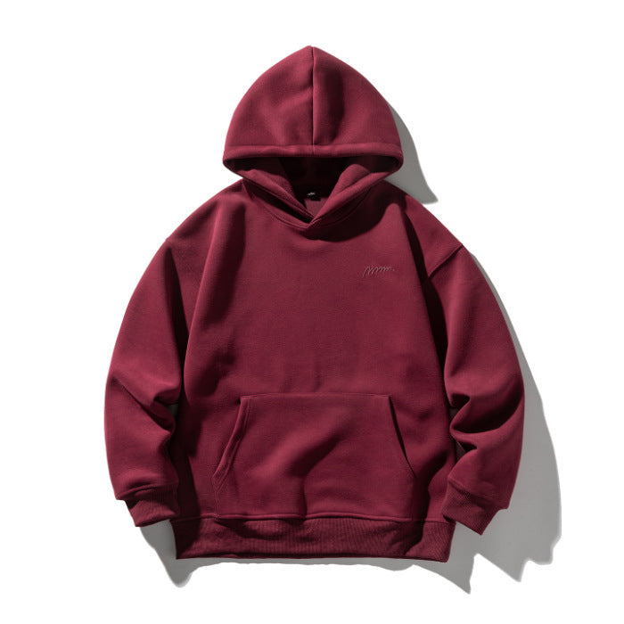 Burgundy heavyweight fleece hoodie