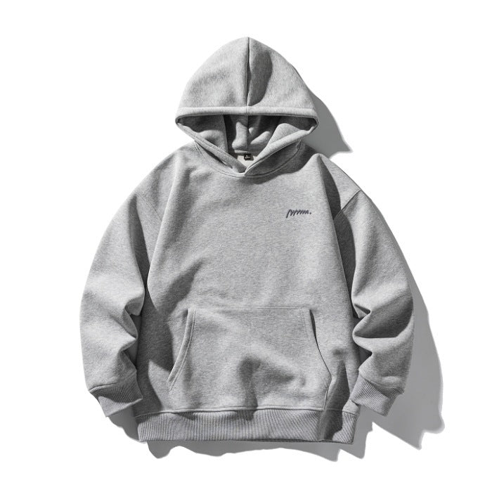 Heather Grey heavyweight fleece hoodie