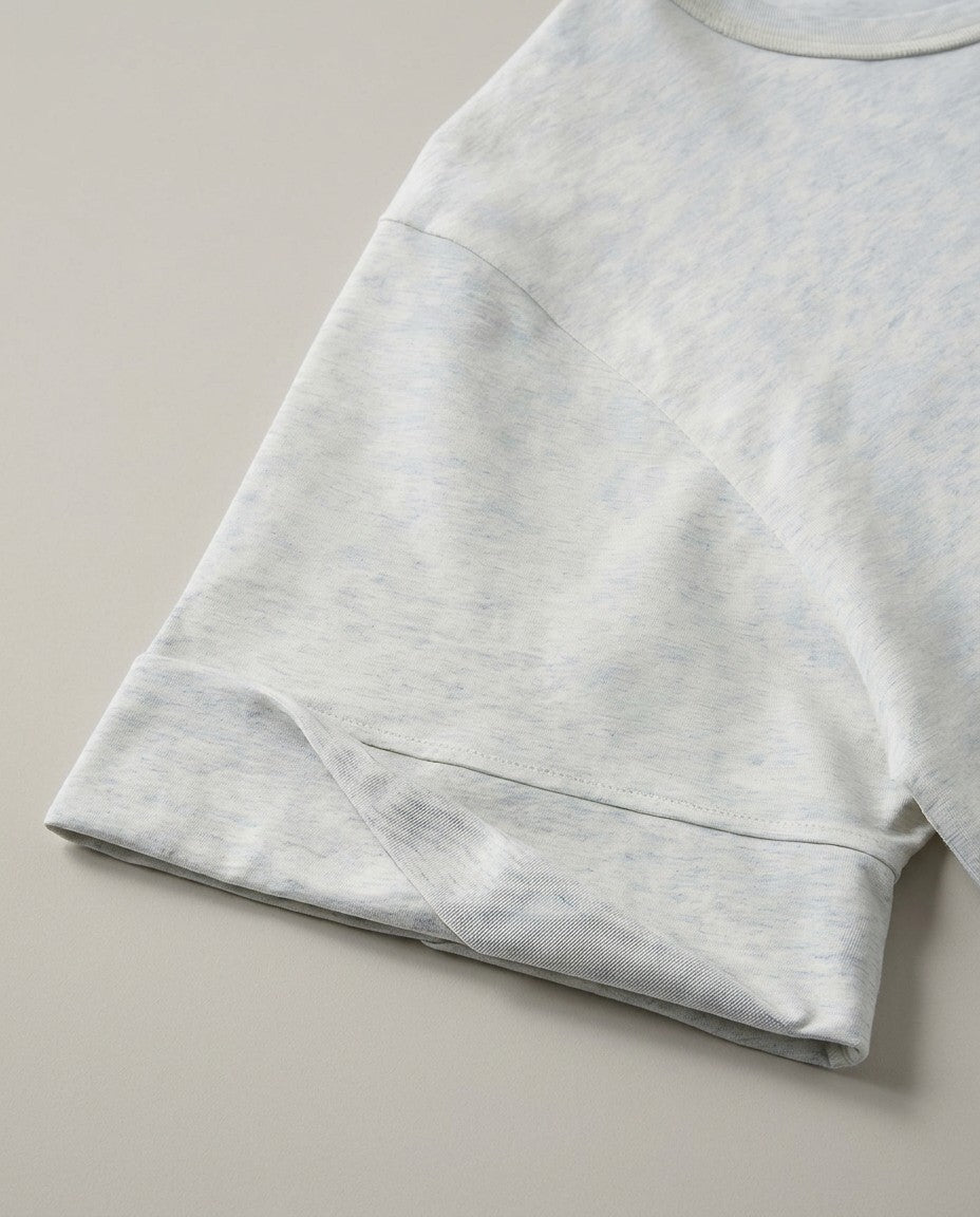 Heavyweight Rolled-Sleeve Graphic T-Shirt - Rolled sleeve seam detail