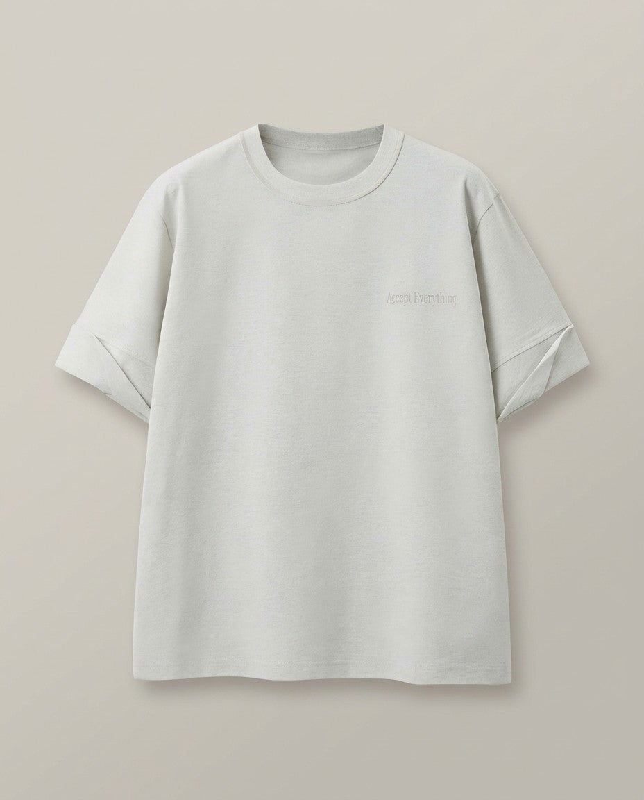 Heavyweight Rolled-Sleeve Graphic T-Shirt - Heather Gray