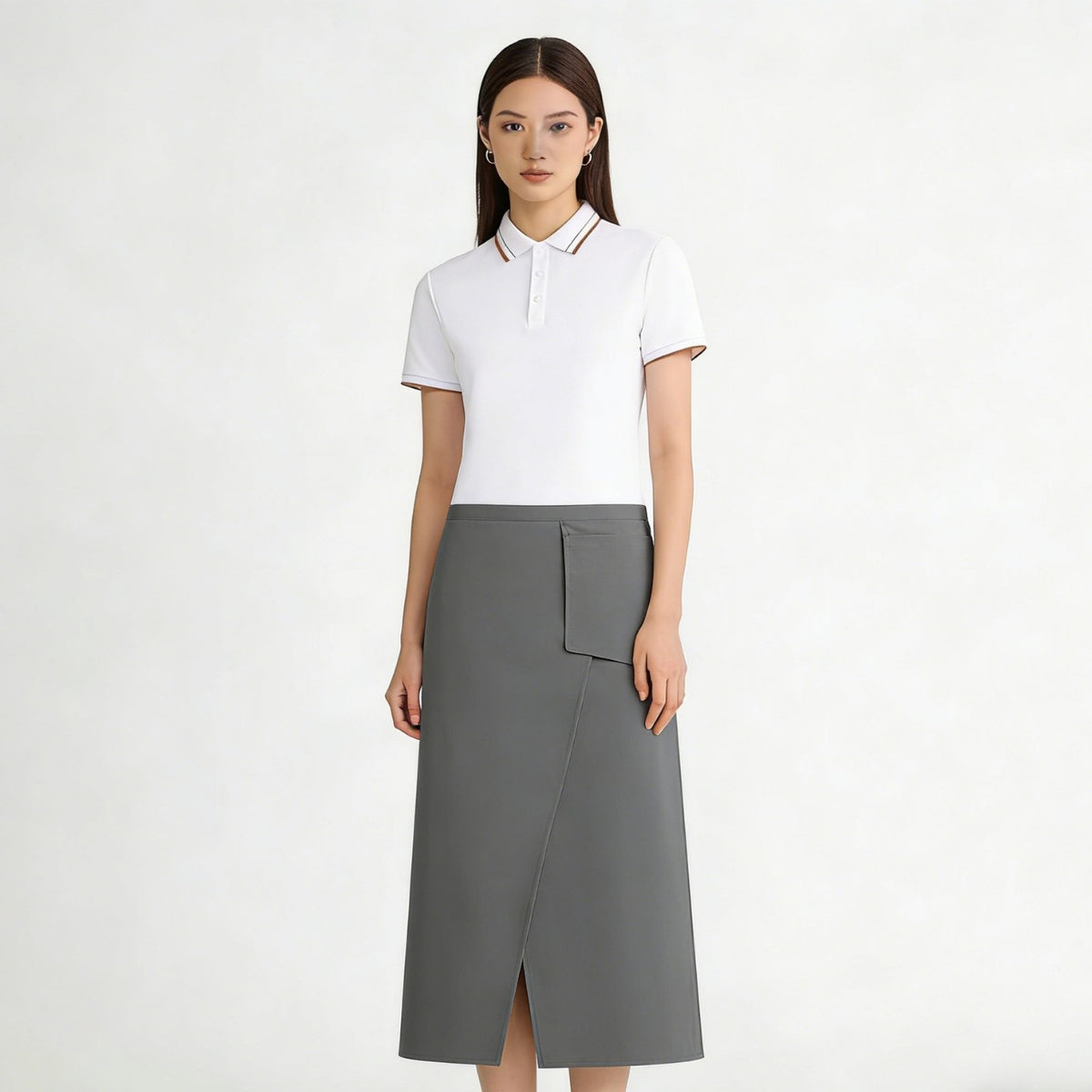 Grey japanese apron