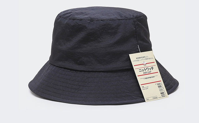 Black japanese bucket hat