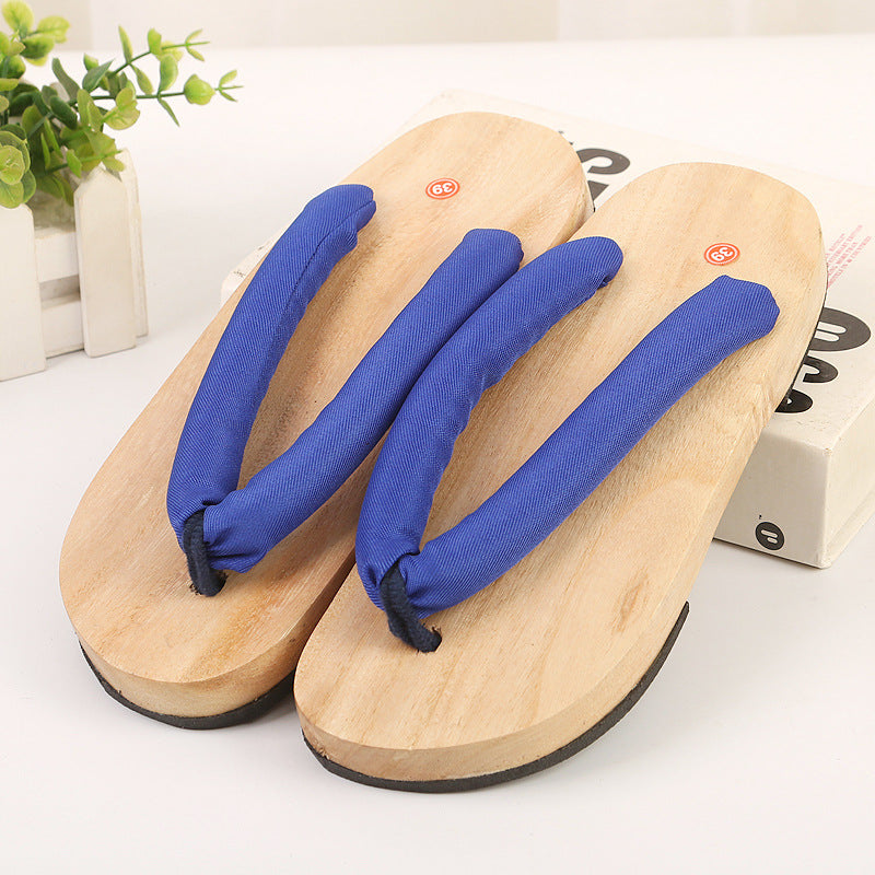 Blue japanese flip flops