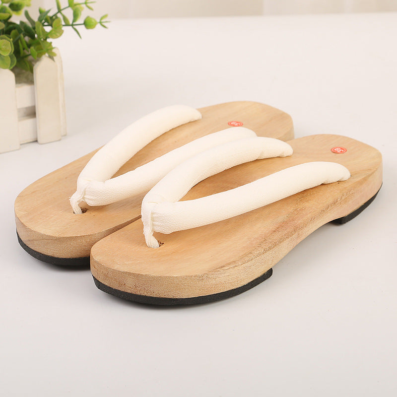 White japanese flip flops