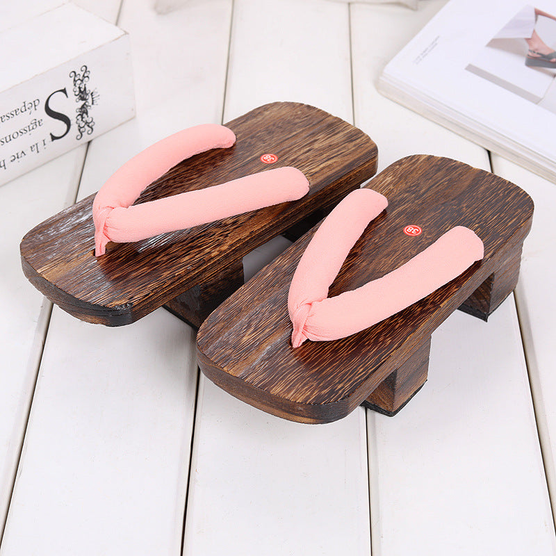 Brown, Pink japanese geta sandals