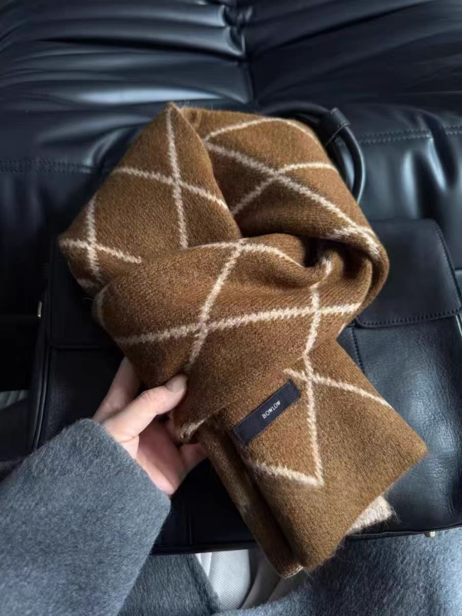 Brown japanese scarf