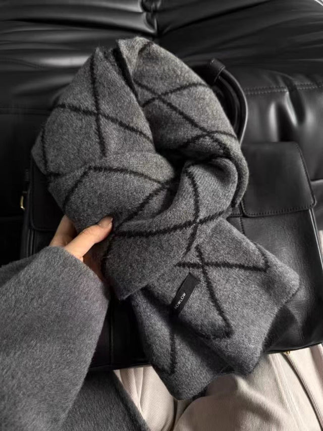 Grey japanese scarf