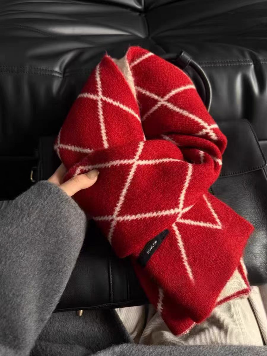 Red japanese scarf