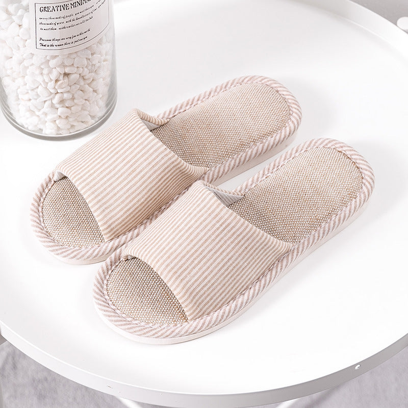 Beige Stripe japanese slippers