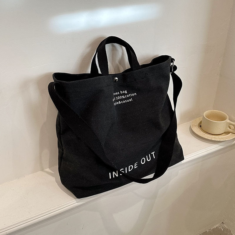 Black japanese tote bag