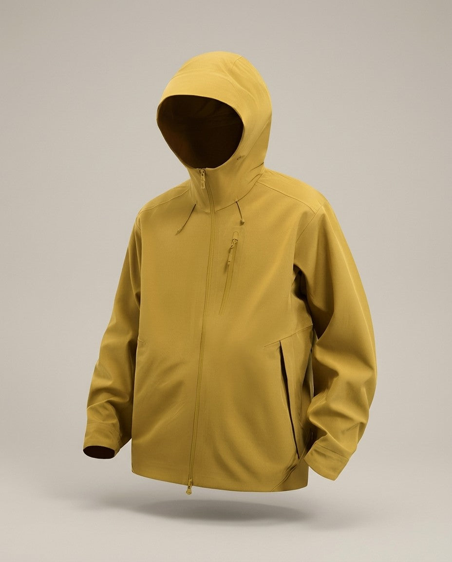 Men's Lightweight Outdoor Softshell Jacket - Yellow
