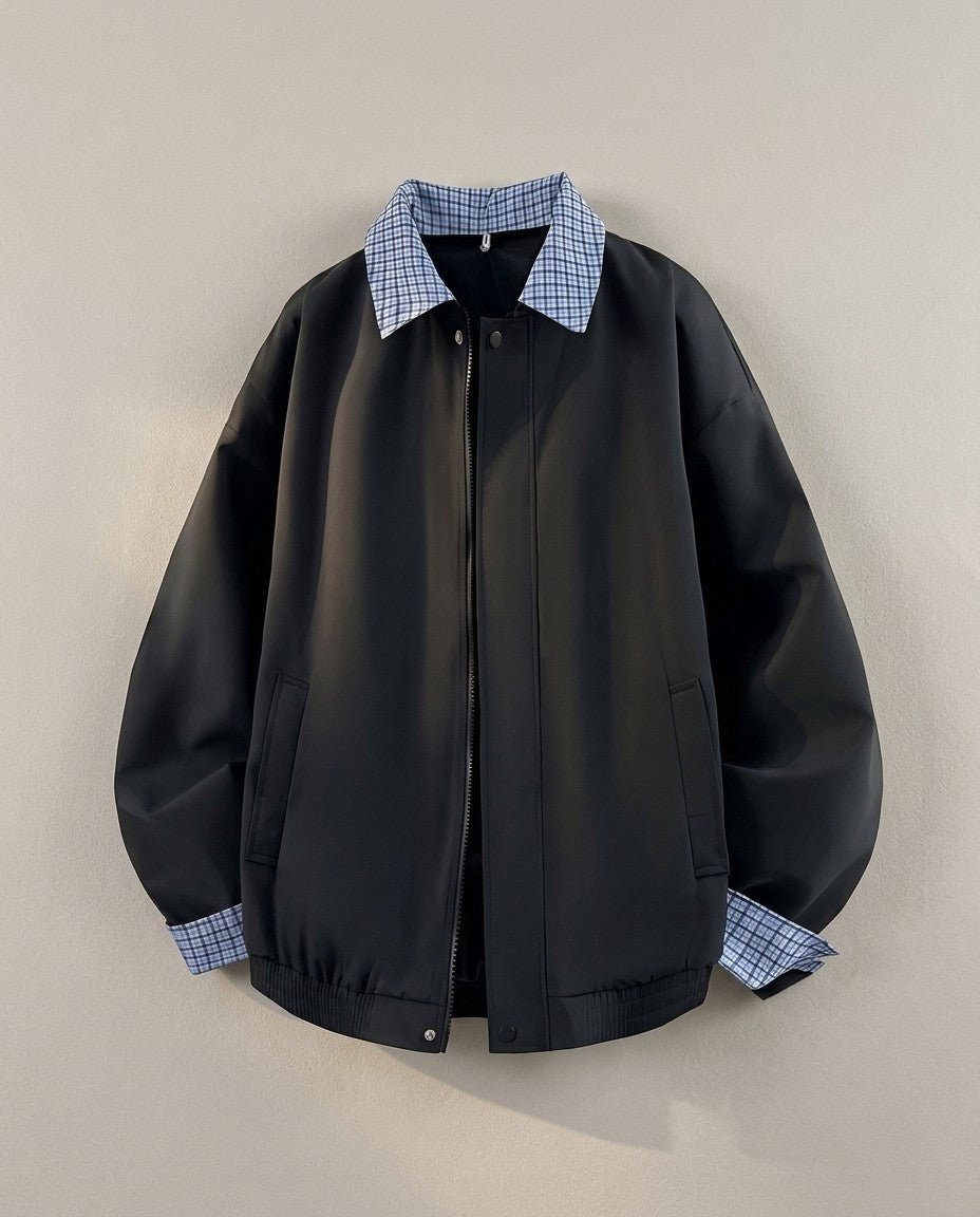 Men's Lightweight Polyester Jacket - Black