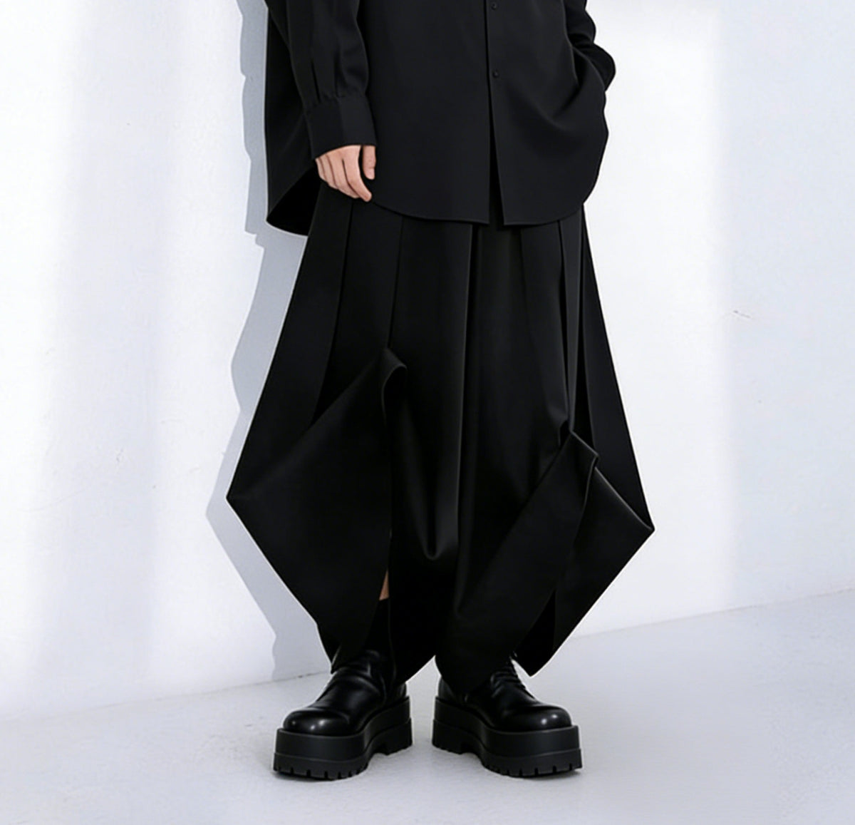 Men's Origami Pants, black, view 6