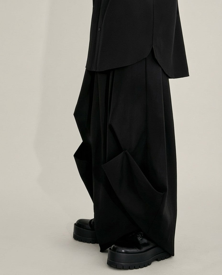 Men's Origami Pants, black, view 3