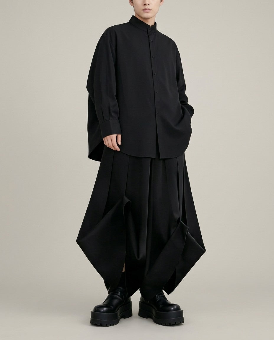 Men's Origami Pants, black, view 6