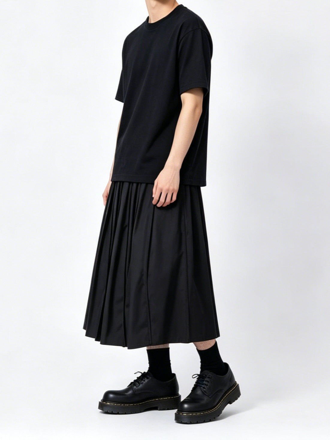 Men's Pants That Look Like Skirts, black, view 4