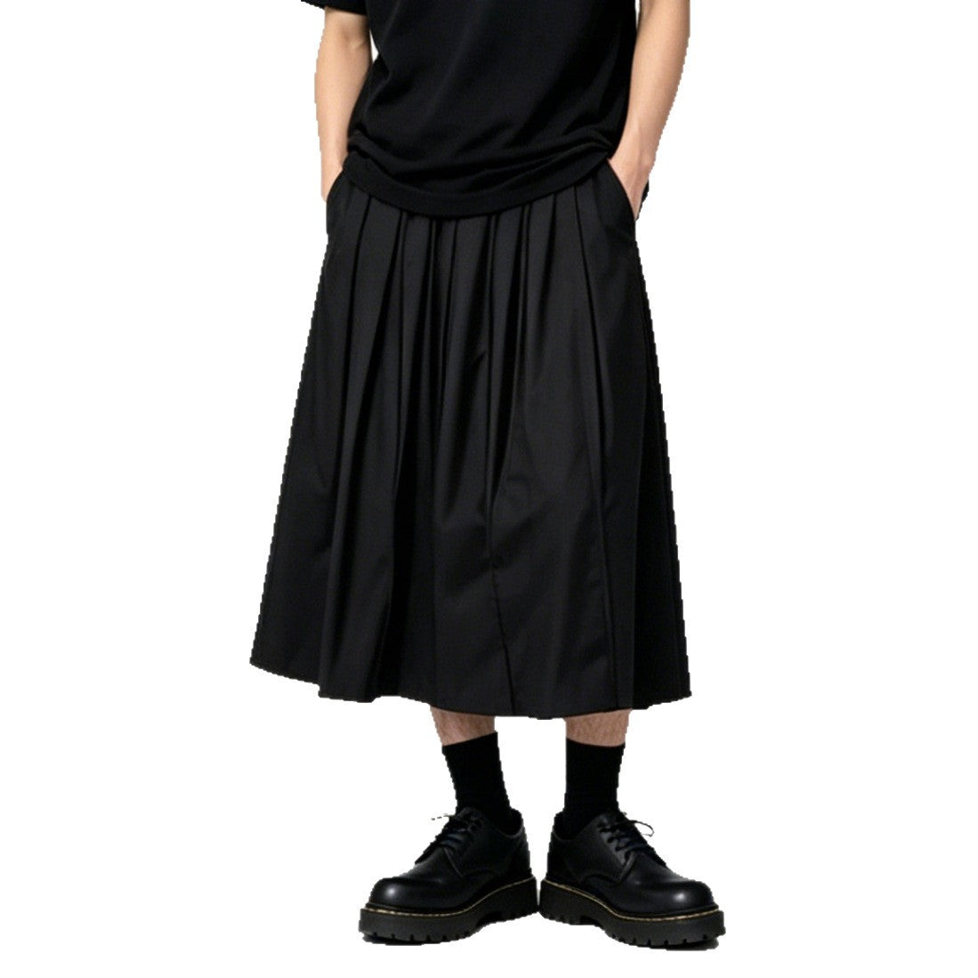 Men's Pants That Look Like Skirts, black, view 6