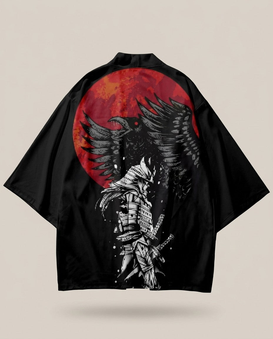 Samurai kimono for men, product back view