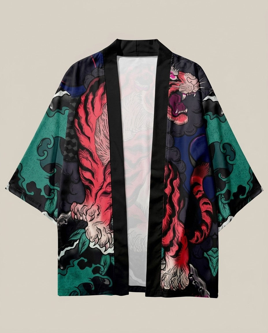 Tiger kimono for men, product front view