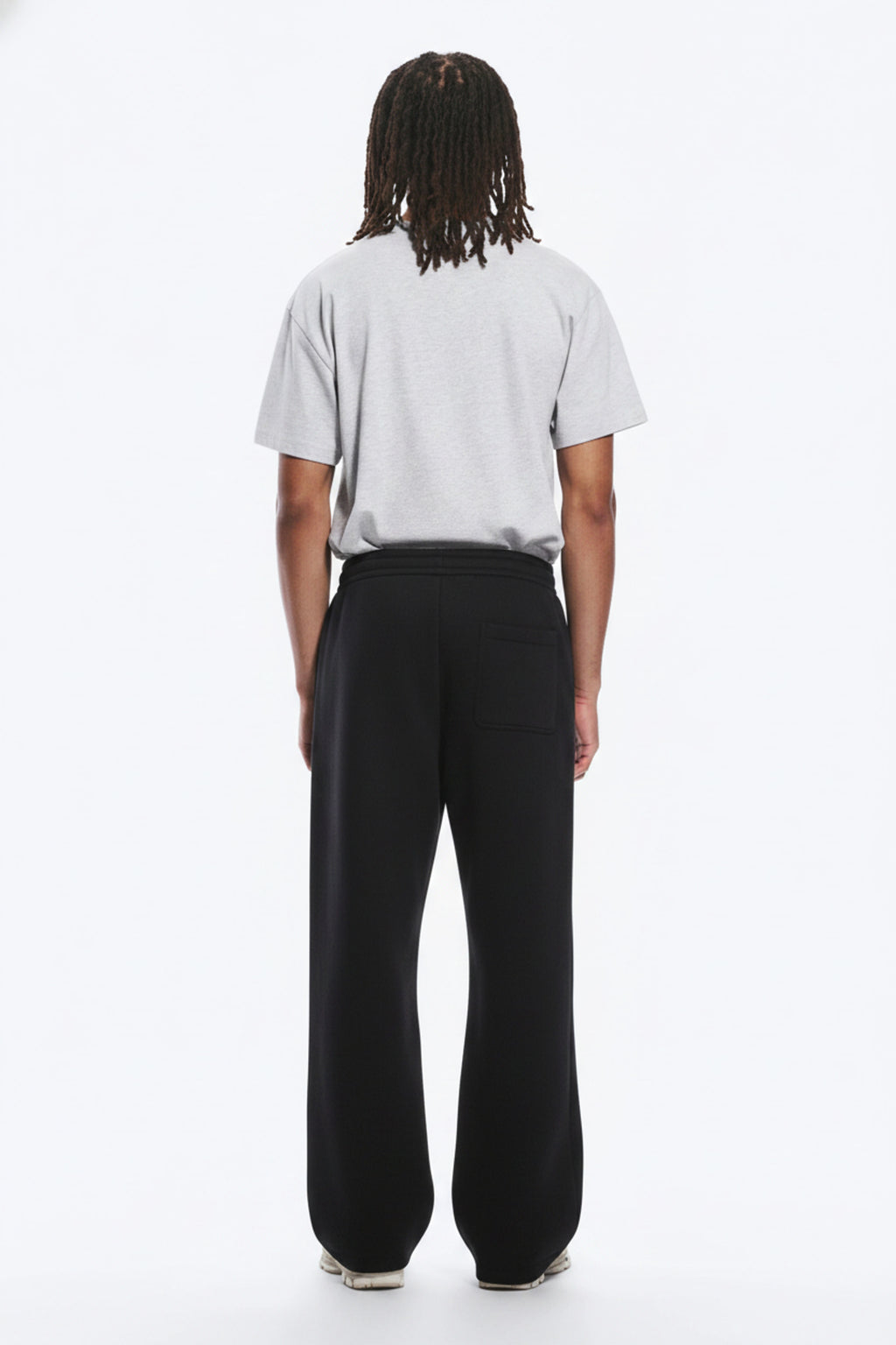 2-Piece Checked Quick-Dry Cooling Floor-Length Wide-Leg Pants Set on model - back view