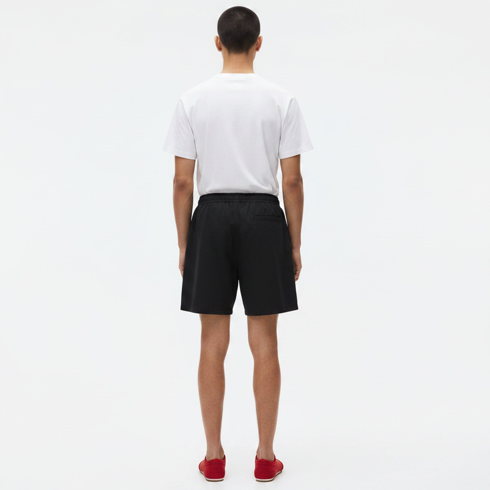 Cooling Moisture-Wicking Stretch Shorts on model - back view