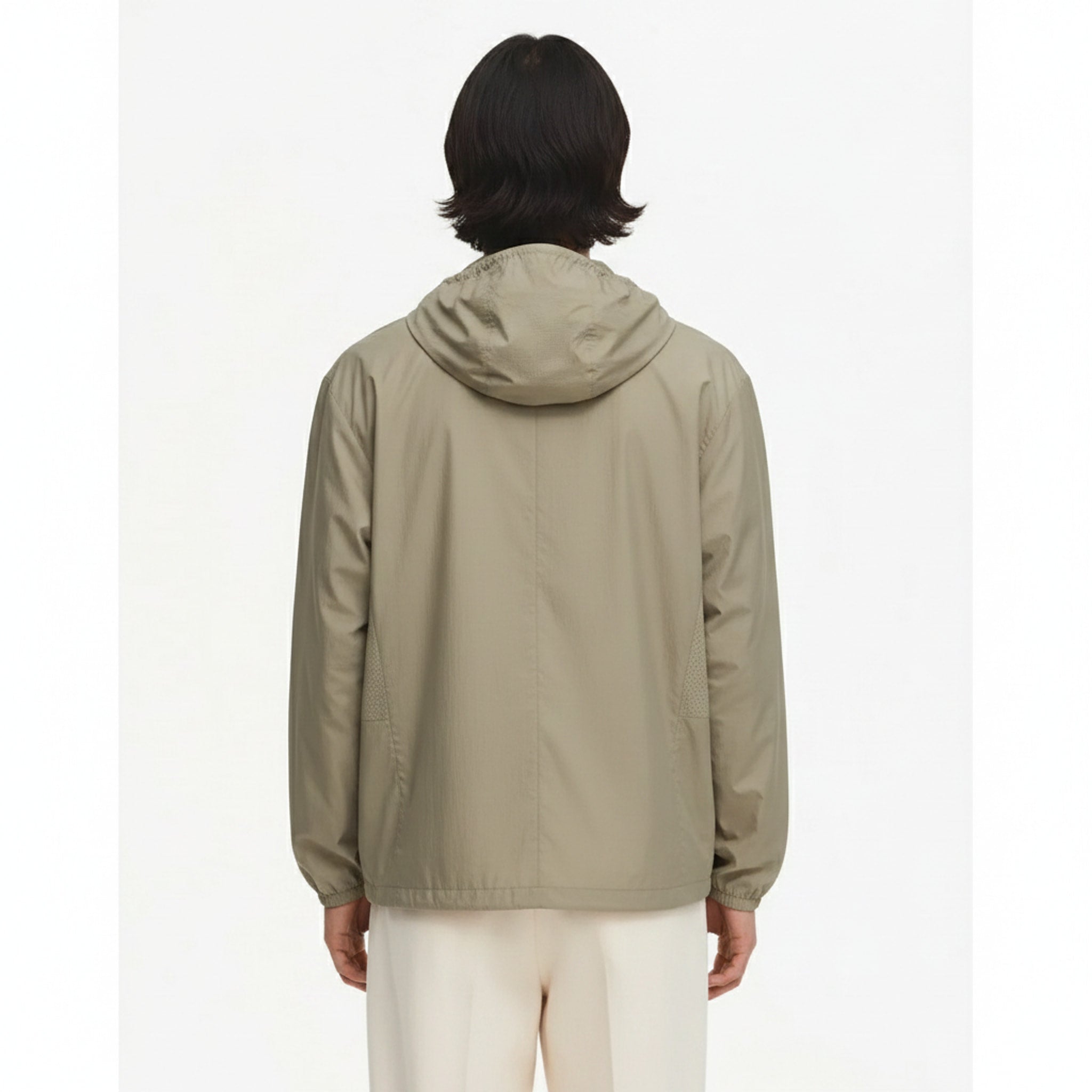 Sun-Protective Jacket on model - Khaki - back