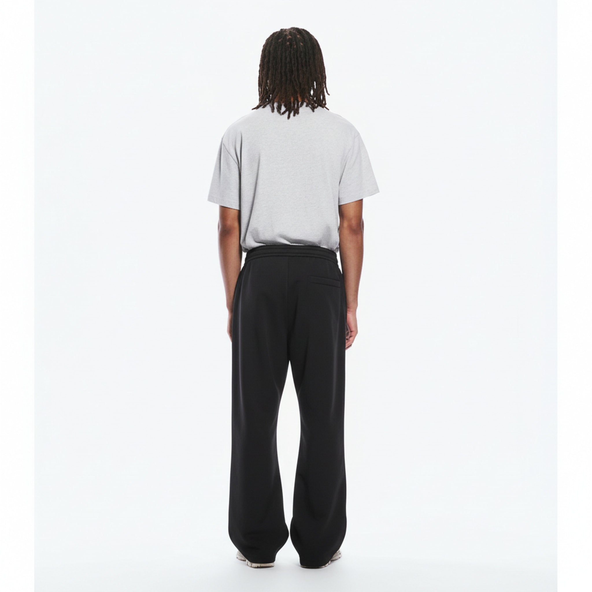 Quick-Dry Cargo Joggers on model - Black - back