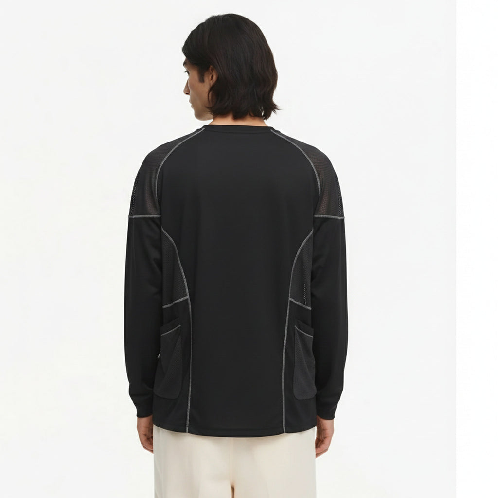 Cooling Quick-Dry Long-Sleeve T-Shirt on model - back view