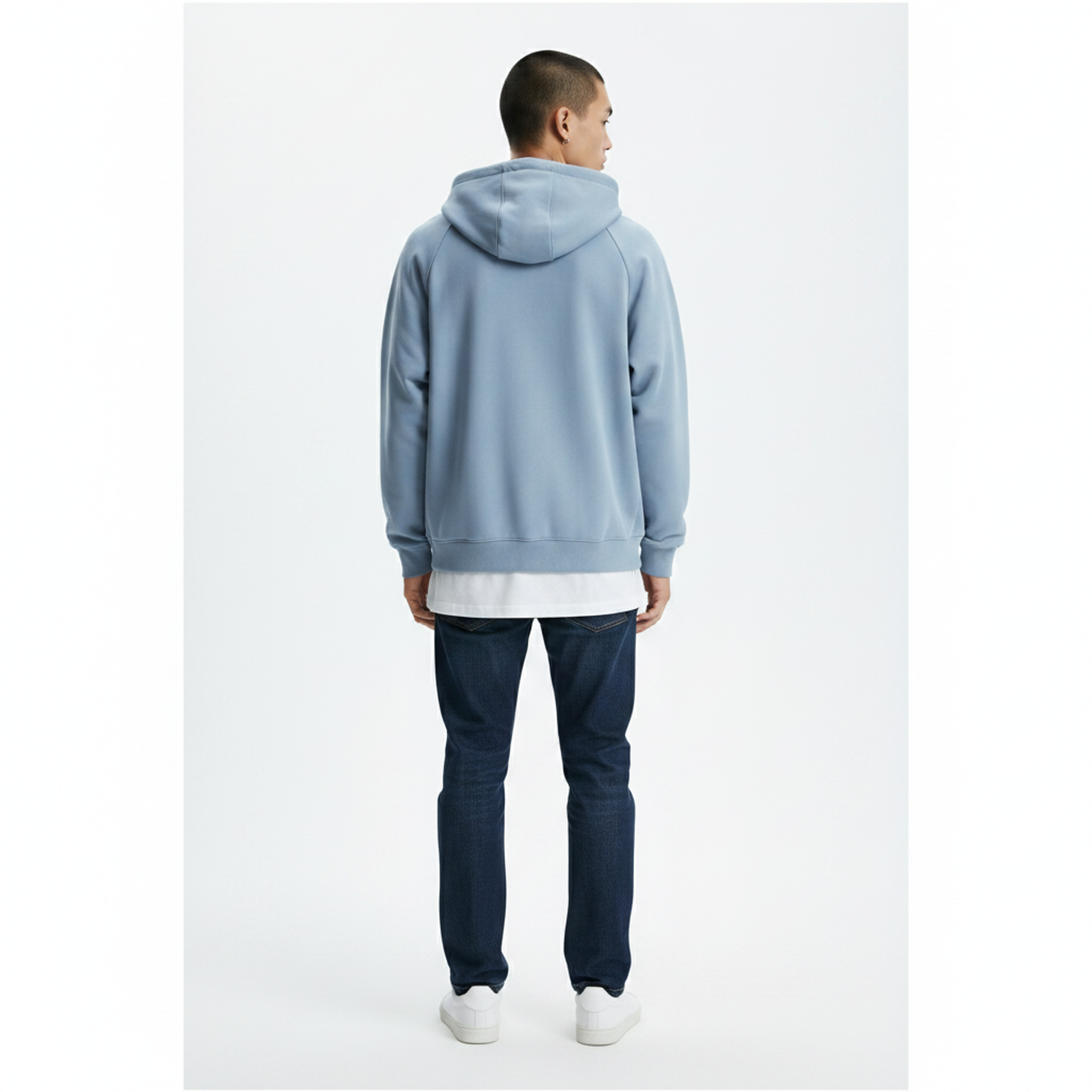 Heavyweight Zip Hoodie on model - back view
