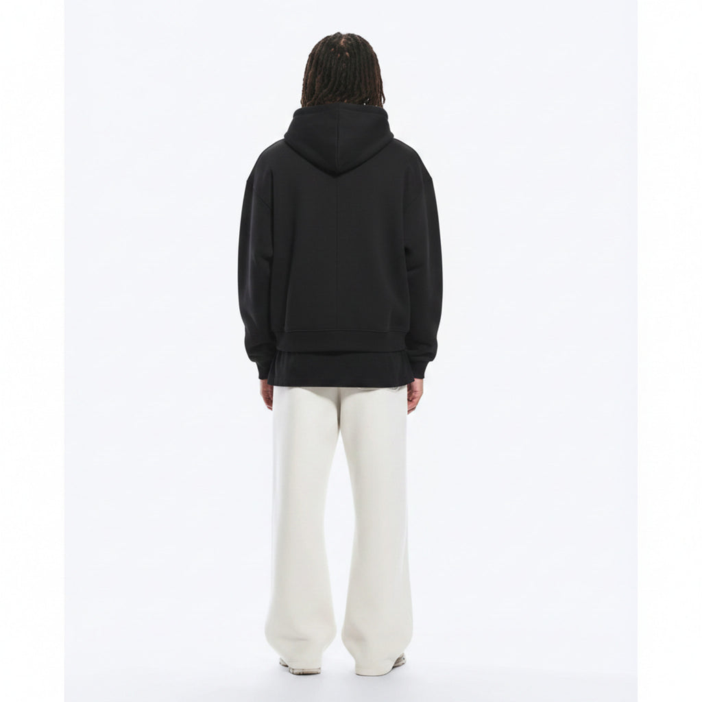 Cooling Zip-Up Hoodie on model - Black - back
