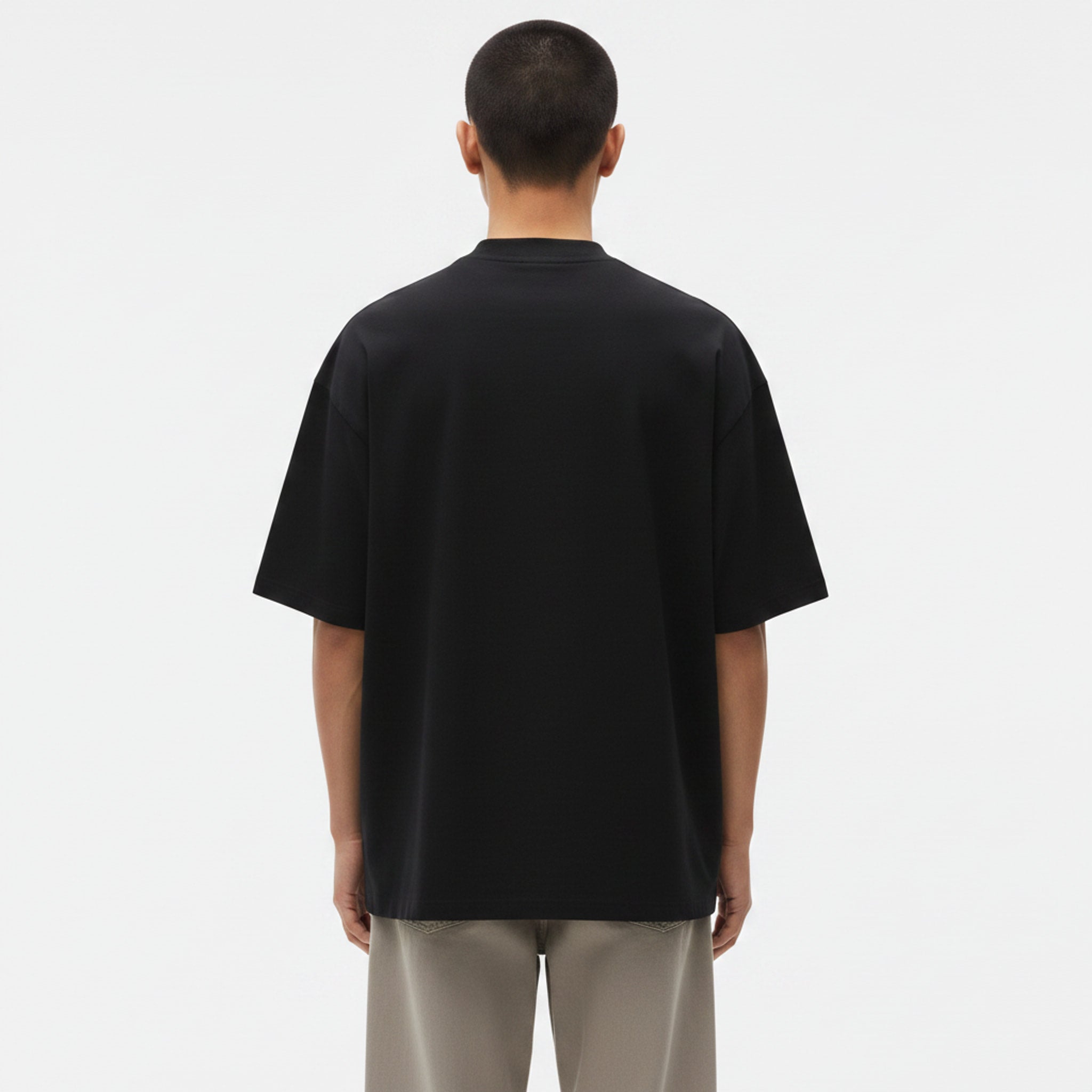 Pima Cotton Moisture-Wicking T-Shirt 145g on model - back view