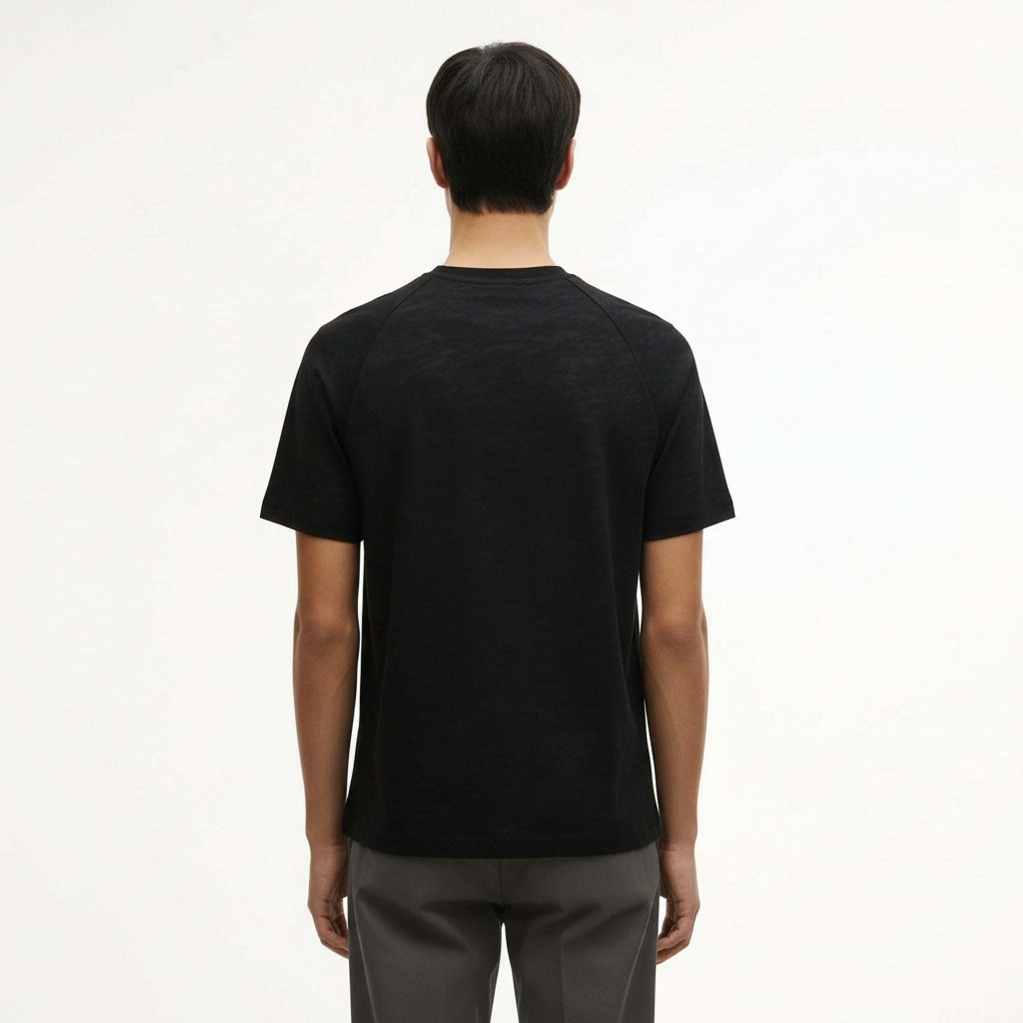 Jiezhan Menswear | Snowflake Rock-Climbing Print Short-Sleeve T-Shirt - 2026 Spring/Summer New Original Streetwear Printed Top on model - Black - back