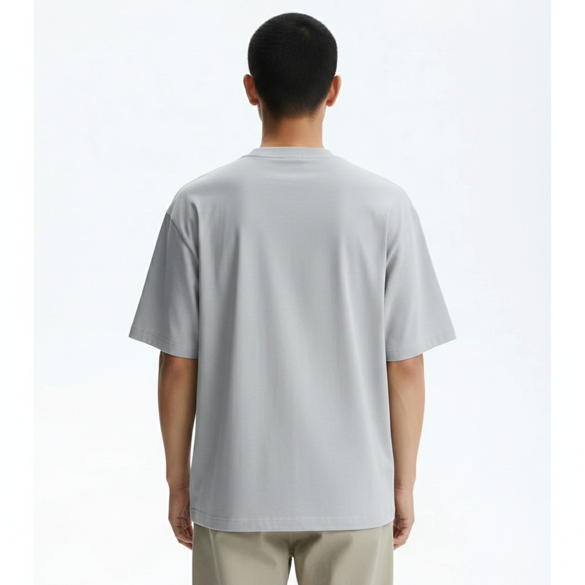 Quick-Dry T-Shirt on model - Light Gray - back
