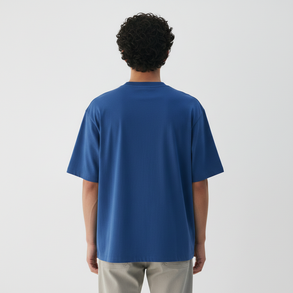 mens short short sleeve t shirts on model - back view