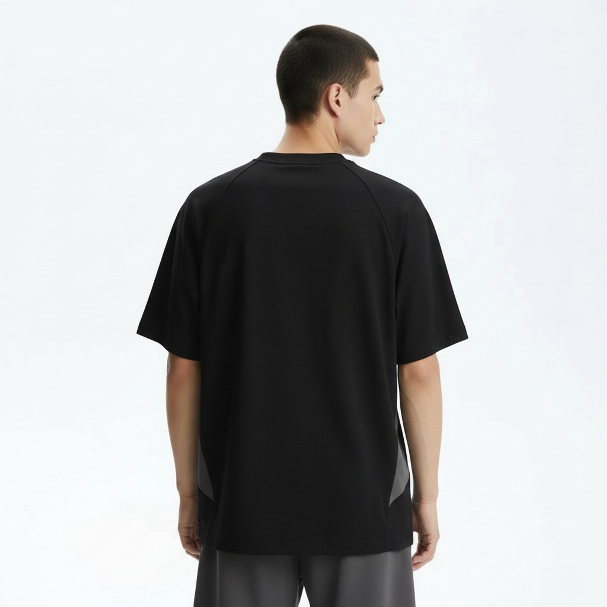 Quick-Dry Performance T-Shirt on model - Black - back