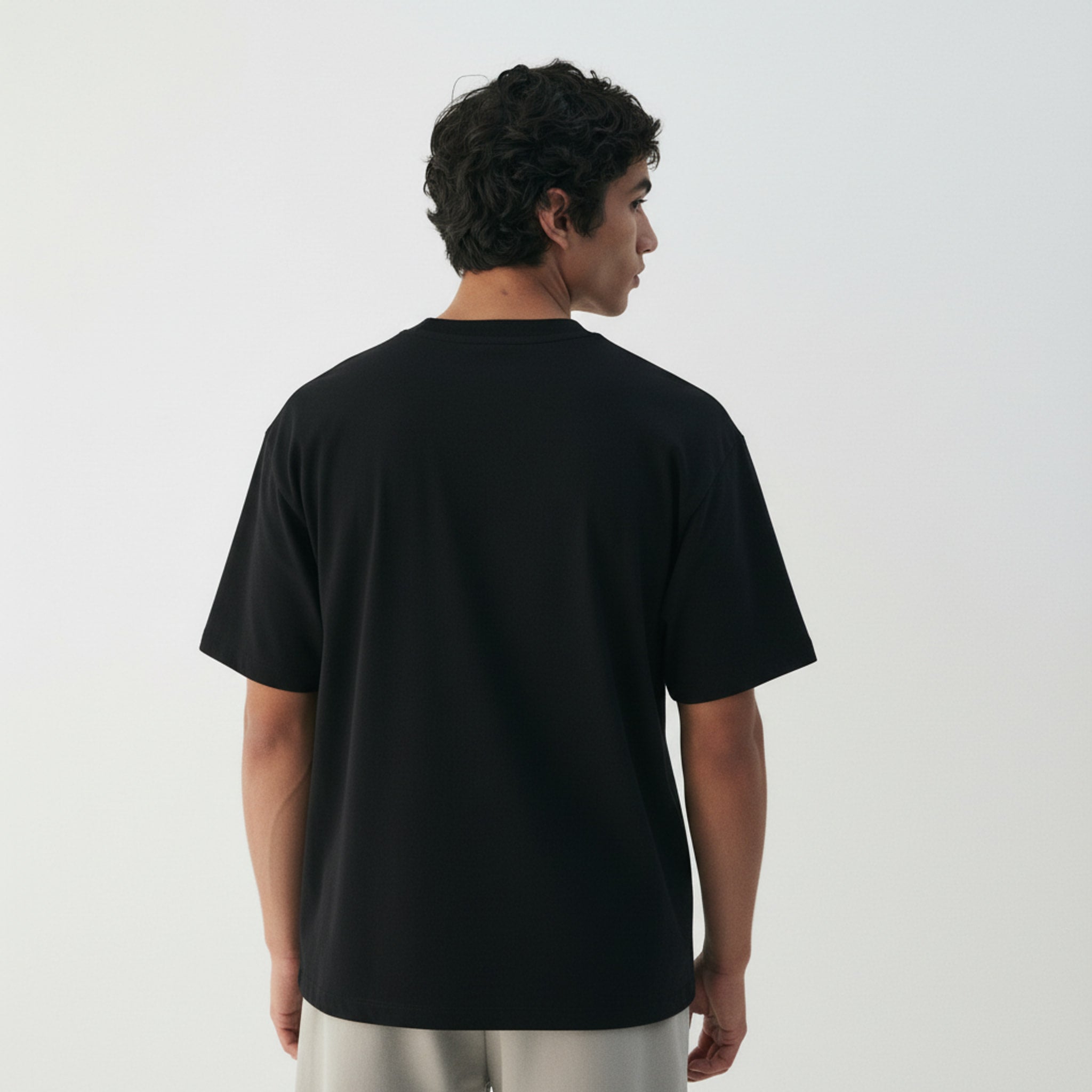 Antibacterial Quick-Dry Sports T-Shirt on model - Gray - back