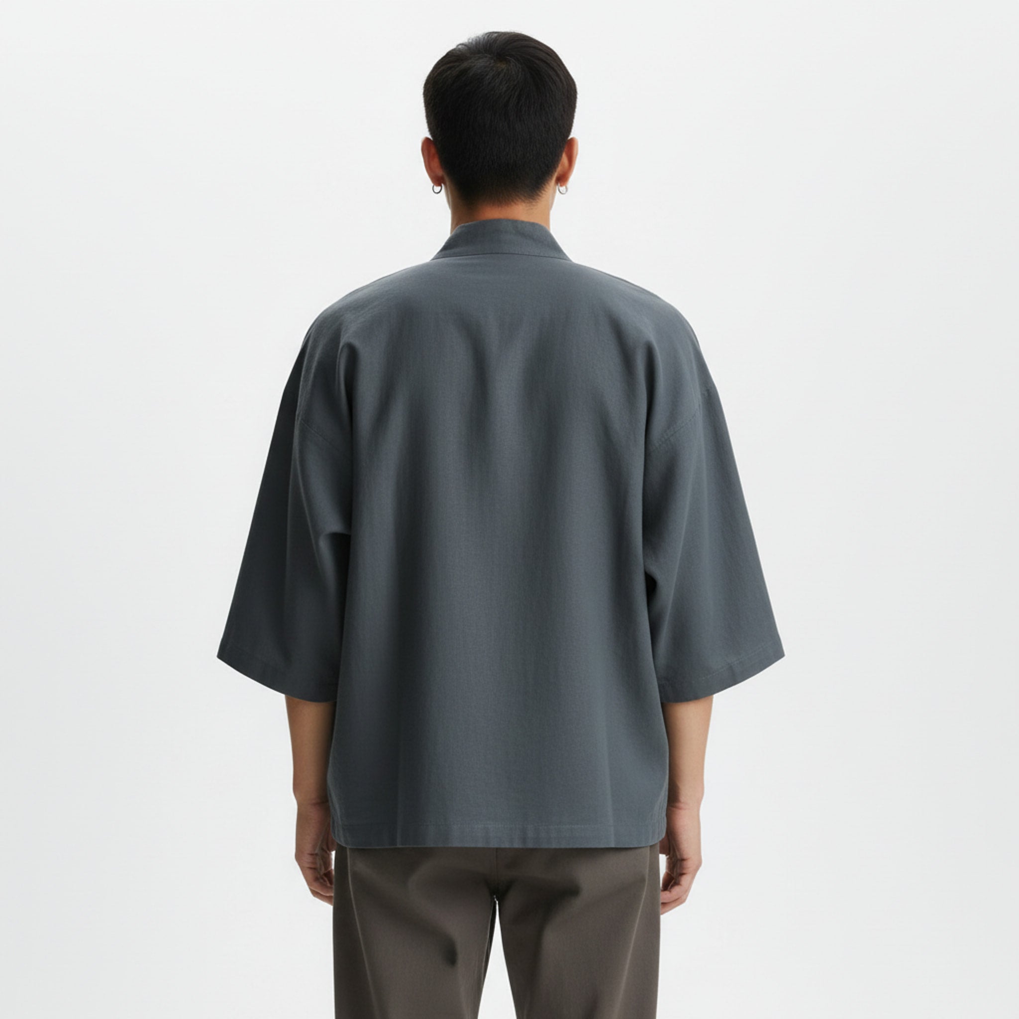 Kimono Jacket Cotton on model - back view