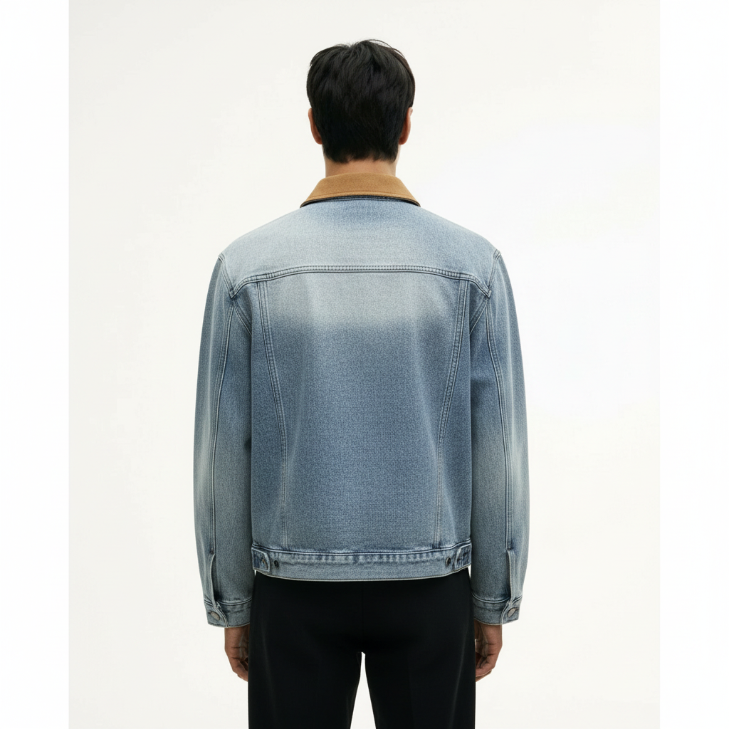 Polyester-Blend Jacket on model - Blue - back