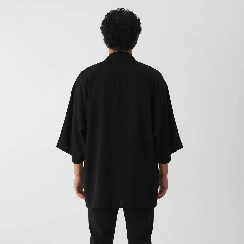 Men's Dragon Kimono, Dragon Sleeve Print Jacket, back view