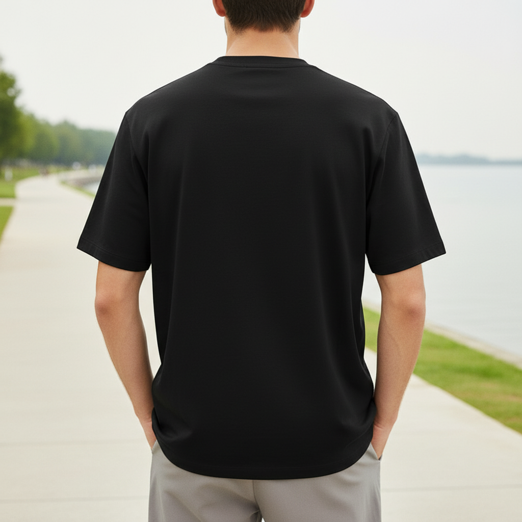 Quick-Dry Active T-Shirt on model - back view